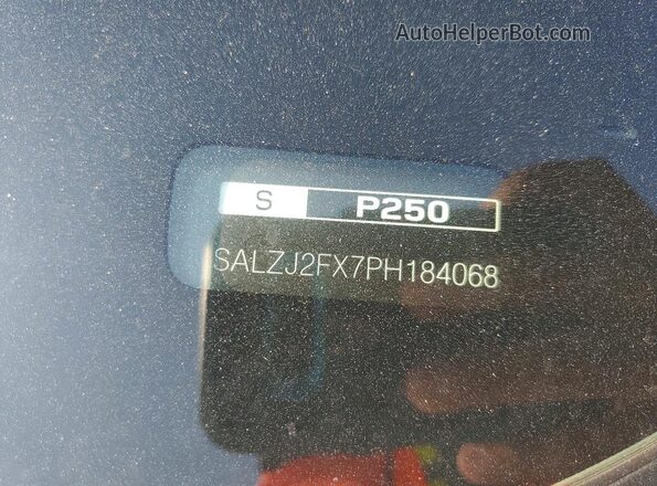 SALZJ2FX7PH184068 2023 LAND ROVER RANGE White VIN კოდის სტიკერის ხედი