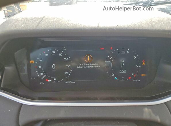 SALZP2FX1MH122630 2021 LAND ROVER RANGE Gray ხელსაწყოთა პანელის ხედი