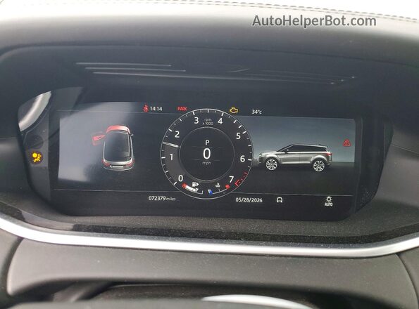 SALZP2FX2LH022387 2020 LAND ROVER RANGE Gray Vista del cuadro de instrumentos