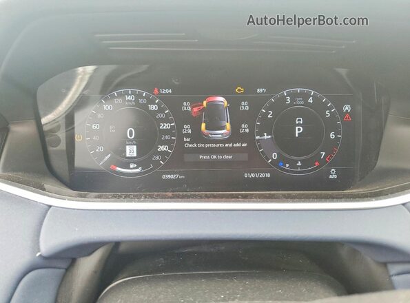 SALZP2FX7LH118029 2020 LAND ROVER RANGE White Instrument cluster view