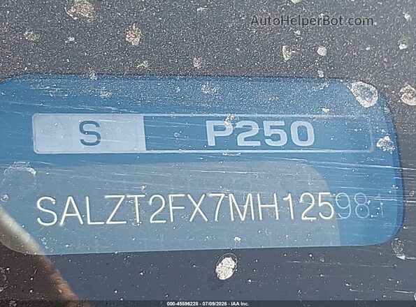 SALZT2FX7MH125981 2021 LAND ROVER RANGE ROVER EVOQUE Gray 