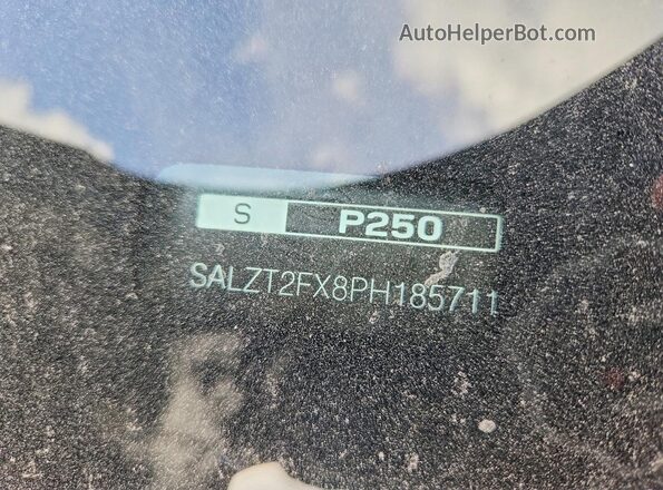 SALZT2FX8PH185711 2023 LAND ROVER RANGE White VIN კოდის სტიკერის ხედი