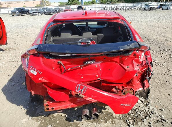 SHHFK7G40HU205142 2017 HONDA CIVIC Red Widok z tyłu