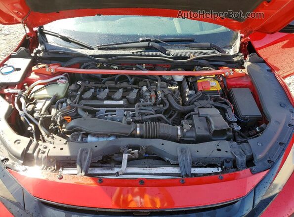 SHHFK7G40HU205142 2017 HONDA CIVIC Red Widok wnętrza z tyłu