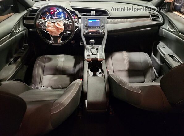 SHHFK7G44JU205781 2018 HONDA CIVIC Black წინა პანელის ხედი