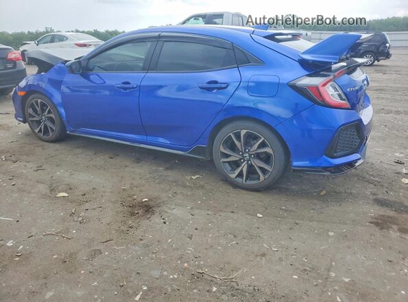 SHHFK7G44JU210673 2018 HONDA CIVIC Blue Trasero izquierdo