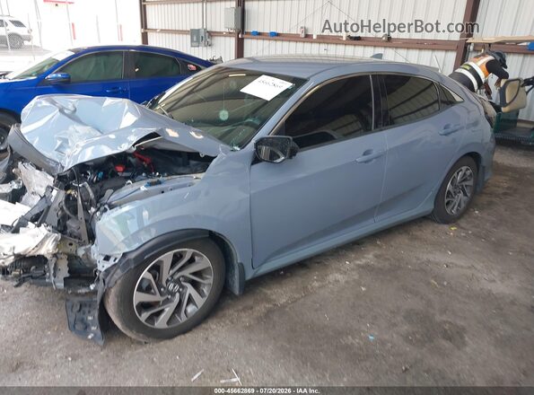 SHHFK7H21JU228836 2018 HONDA CIVIC Gray Առջևի ձախ երեք քառորդ տեսարան