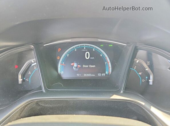 SHHFK7H31KU203364 2019 HONDA CIVIC White Widok zestawu wskaźników