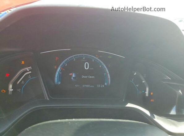 SHHFK7H35KU215257 2019 HONDA CIVIC Red Widok zestawu wskaźników