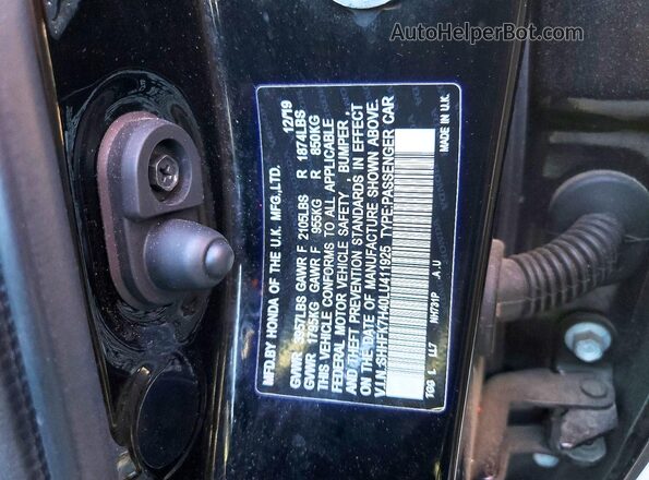 SHHFK7H40LU411925 2020 HONDA CIVIC Black Вид підкапотного простору