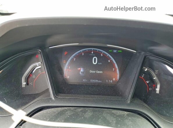 SHHFK7H41MU227210 2021 HONDA CIVIC White Instrument cluster view