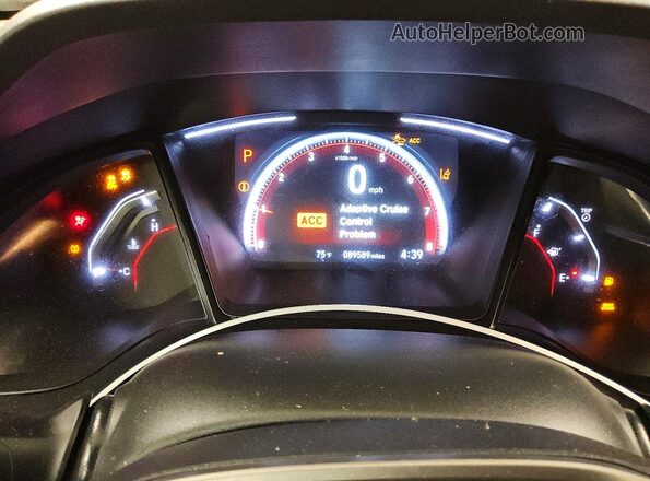 SHHFK7H42KU215581 2019 HONDA CIVIC Gray ხელსაწყოთა პანელის ხედი