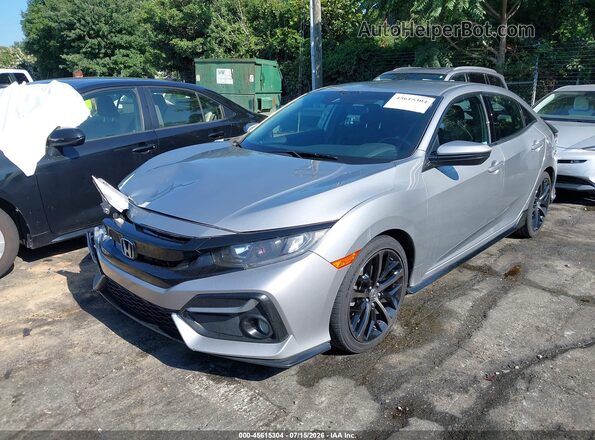 SHHFK7H42MU223960 2021 HONDA CIVIC Silver Առջևի ձախ երեք քառորդ տեսարան