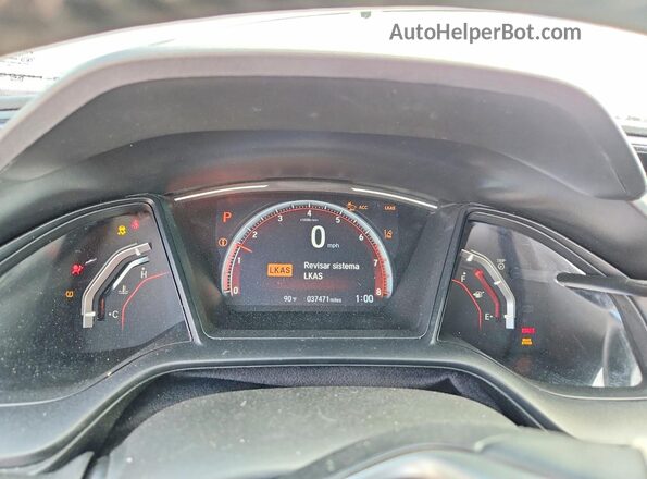 SHHFK7H43MU215463 2021 HONDA CIVIC Белый Вид щитка приборов