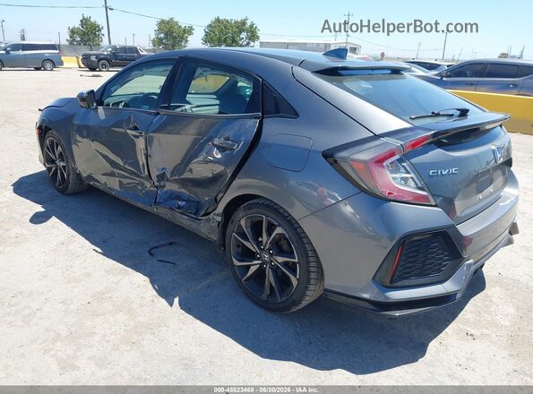 SHHFK7H44JU427347 2018 HONDA CIVIC Gray Trasero izquierdo