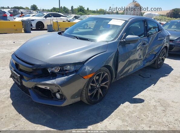 SHHFK7H44JU427347 2018 HONDA CIVIC Gray Vista tres cuartos delantera izquierda