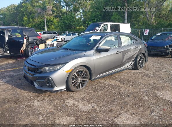 SHHFK7H44LU203157 2020 HONDA CIVIC Gray Առջևի ձախ երեք քառորդ տեսարան