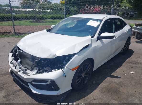 SHHFK7H45MU208434 2021 HONDA CIVIC White Առջևի ձախ երեք քառորդ տեսարան