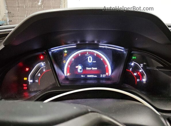 SHHFK7H45MU218509 2021 HONDA CIVIC Gray ხელსაწყოთა პანელის ხედი