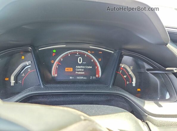 SHHFK7H47LU415714 2020 HONDA CIVIC Gray Вид щитка приладів