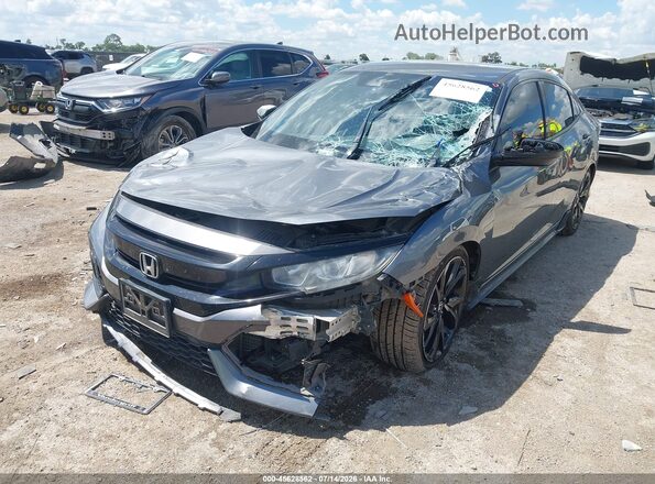 SHHFK7H4XKU404060 2019 HONDA CIVIC Gray Передня ліва чверть