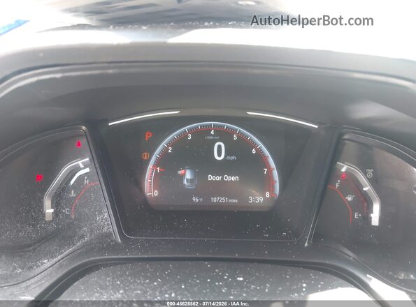 SHHFK7H4XKU404060 2019 HONDA CIVIC Gray Вид задніх сидінь