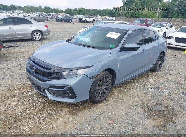SHHFK7H4XMU225522 2021 HONDA CIVIC Blue წინა მარცხენა ხედი სამი მეოთხედიდან