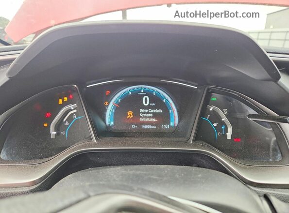SHHFK7H50JU228403 2018 HONDA CIVIC Red Vista del cuadro de instrumentos
