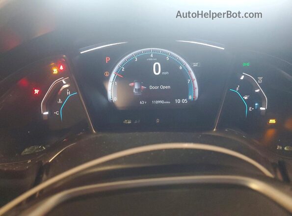 SHHFK7H54JU424926 2018 HONDA CIVIC Black Widok zestawu wskaźników
