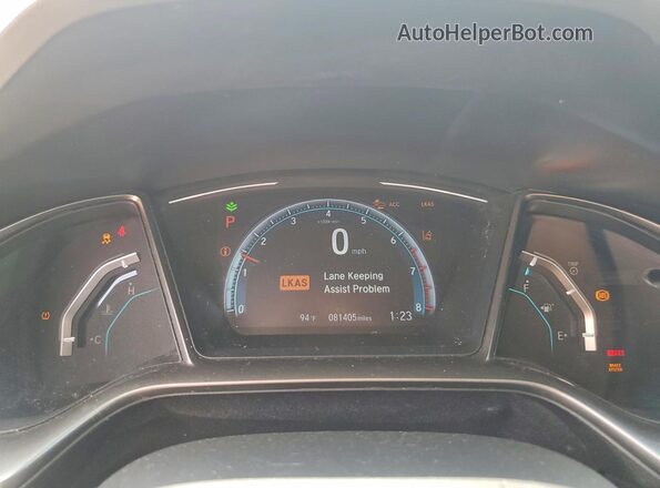 SHHFK7H62KU208146 2019 HONDA CIVIC Серый Вид щитка приборов
