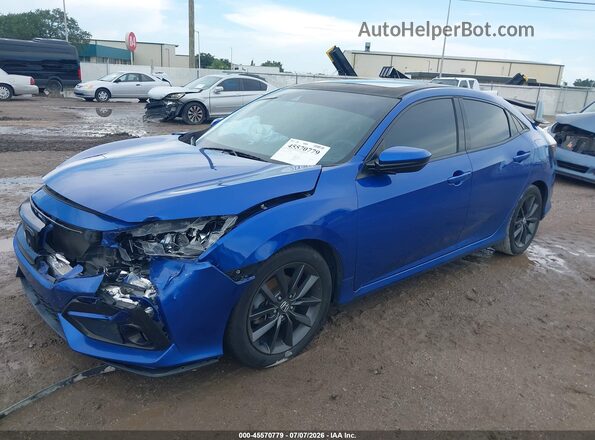 SHHFK7H62LU217642 2020 HONDA CIVIC Blue Առջևի ձախ երեք քառորդ տեսարան