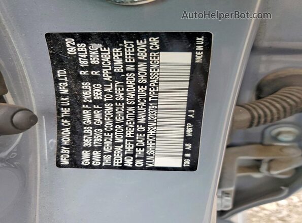 SHHFK7H62MU203791 2021 HONDA CIVIC Gray Շարժիչի բաժամունքի տեսք
