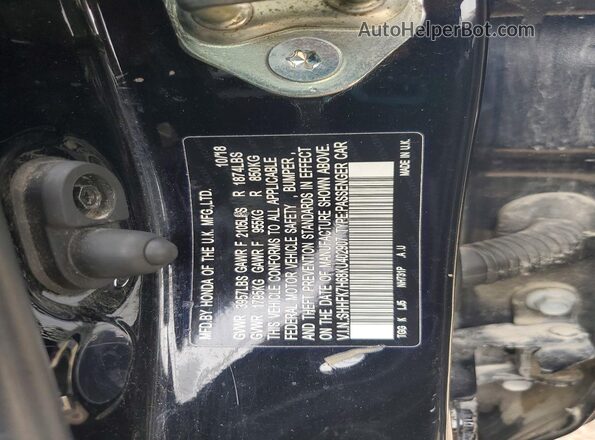 SHHFK7H68KU402907 2019 HONDA CIVIC Black ძრავის განყოფილების ხედი