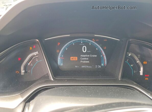SHHFK7H68KU402907 2019 HONDA CIVIC Black ხელსაწყოთა პანელის ხედი