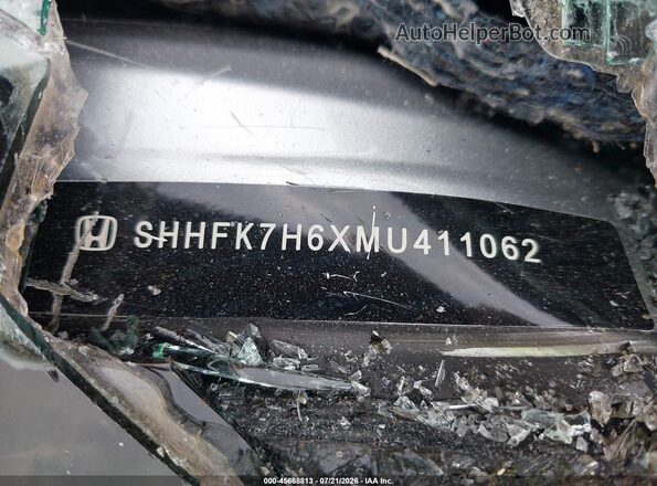 SHHFK7H6XMU411062 2021 HONDA CIVIC Серебряный Вид подкапотного пространства