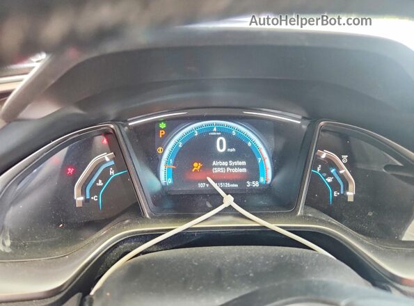 SHHFK7H75HU201046 2017 HONDA CIVIC Blue Вид щитка приладів