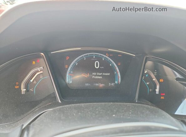 SHHFK7H83LU208482 2020 HONDA CIVIC Gray Вид щитка приладів