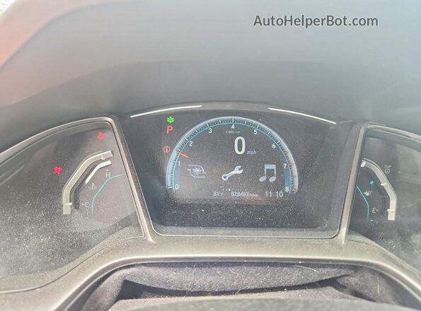 SHHFK7H87LU410242 2020 HONDA CIVIC Silver ხელსაწყოთა პანელის ხედი