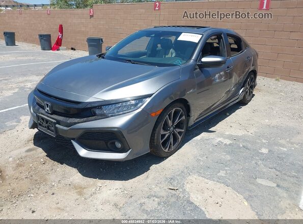 SHHFK7H90JU418592 2018 HONDA CIVIC Gray Przód lewy