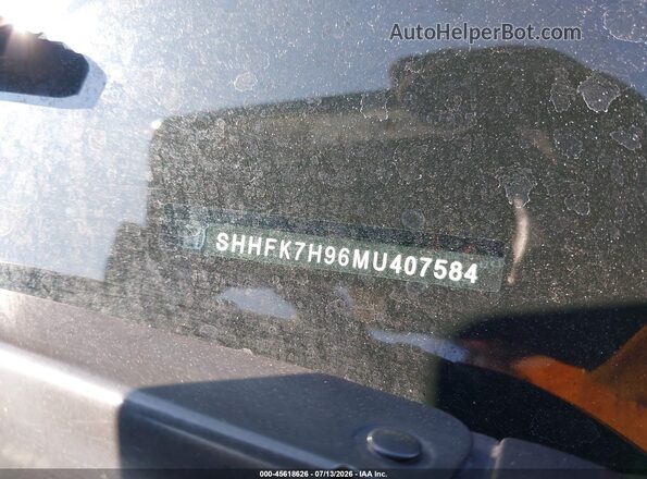 SHHFK7H96MU407584 2021 HONDA CIVIC Gray Vista del compartimento del motor