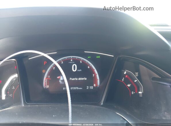 SHHFK7H98LU407083 2020 HONDA CIVIC Black Widok tylnych siedzeń