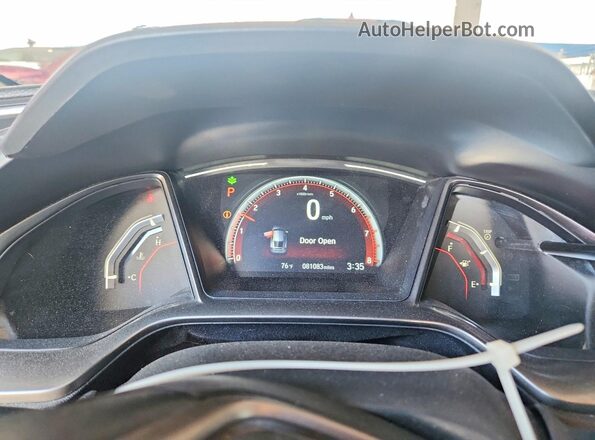 SHHFK7H98LU412865 2020 HONDA CIVIC Gray Вид щитка приладів