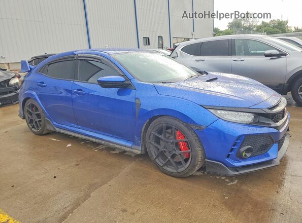 SHHFK8G77JU202809 2018 HONDA CIVIC Синий Передняя правая четверть