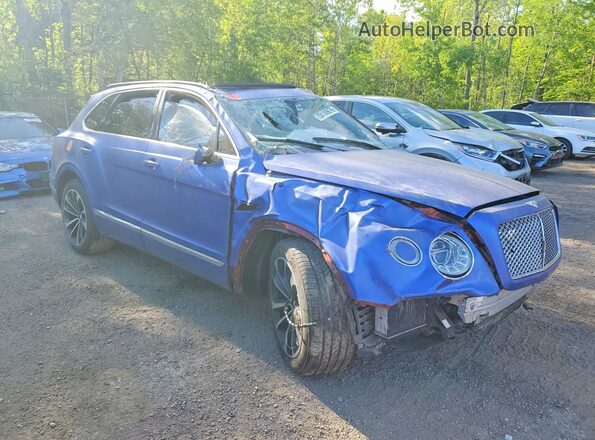 SJAAC2ZV6HC015488 2017 BENTLEY BENTAYGA Blue Передня права чверть