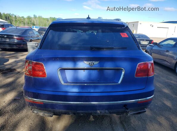 SJAAC2ZV6HC015488 2017 BENTLEY BENTAYGA Blue Вид ззаду