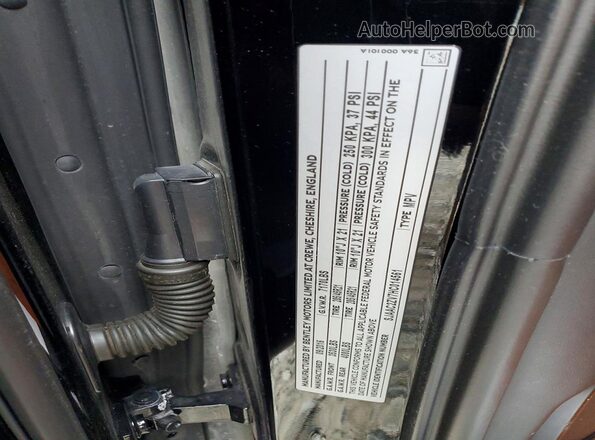 SJAAC2ZV7HC014561 2017 BENTLEY BENTAYGA Черный Вид наклейки с VIN-кодом