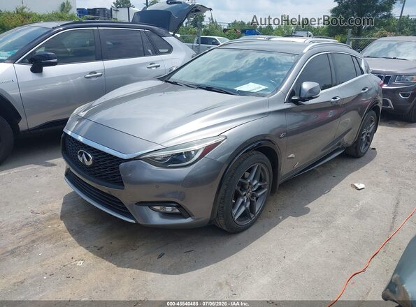 SJKCH5CP2HA023889 2017 INFINITI QX30 Gray Առջևի ձախ երեք քառորդ տեսարան