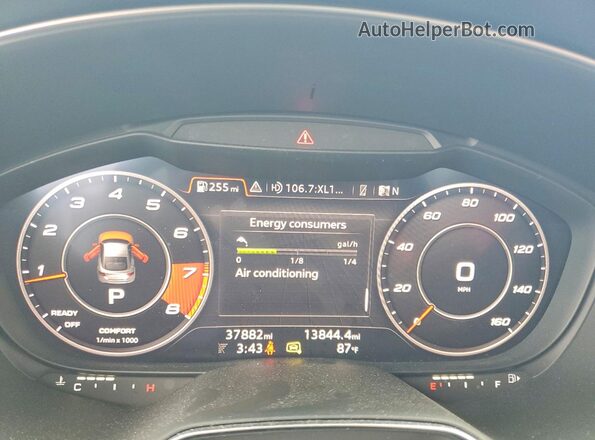 TRUA1AFV2M1003840 2021 AUDI TT Gray Вид щитка приладів