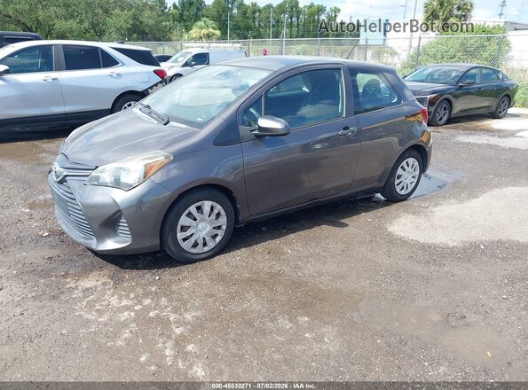 VNKJTUD34HA082514 2017 TOYOTA YARIS Gray წინა მარცხენა ხედი სამი მეოთხედიდან