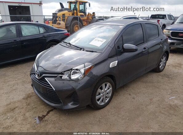VNKKTUD32HA076117 2017 TOYOTA YARIS Gray Առջևի ձախ երեք քառորդ տեսարան